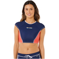 Womens Surf Tide Crop Short Sleeve Rash Vest